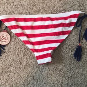 NWT USA red white and blue bikini bottoms